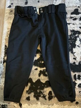 Kids Black Jogger Sweatpants with Elastic Ankles